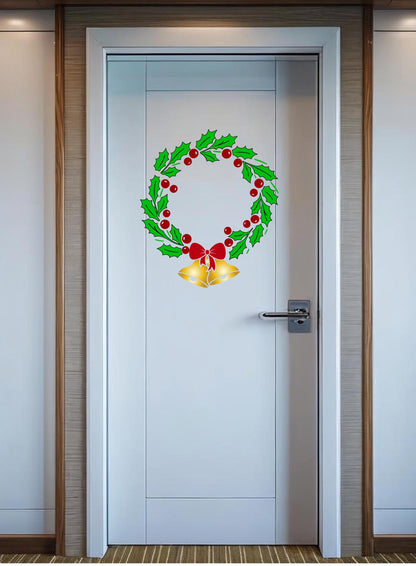 Magnetic Christmas Holly Wreath – No-Nail Door Decor