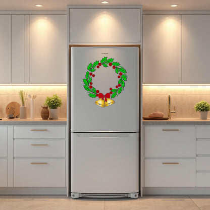 Magnetic Christmas Holly Wreath – No-Nail Door Decor