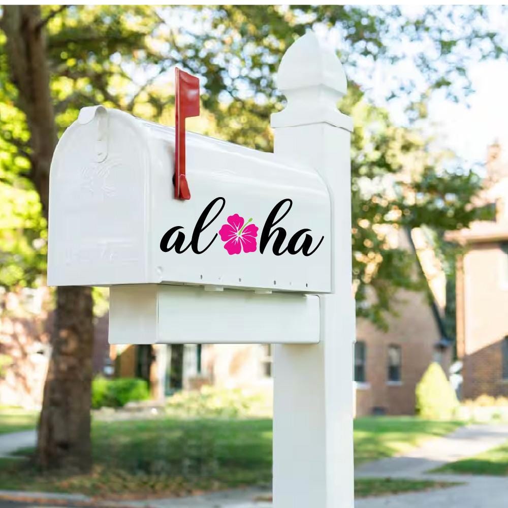 Aloha Mailbox Decal or Magnet