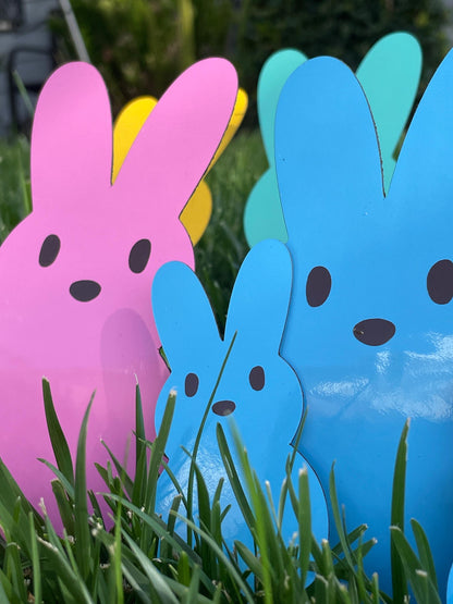 Easter Bunny Magnets – Set of 5 Colorful Peeps-Style Bunnies – 3.5 Inches