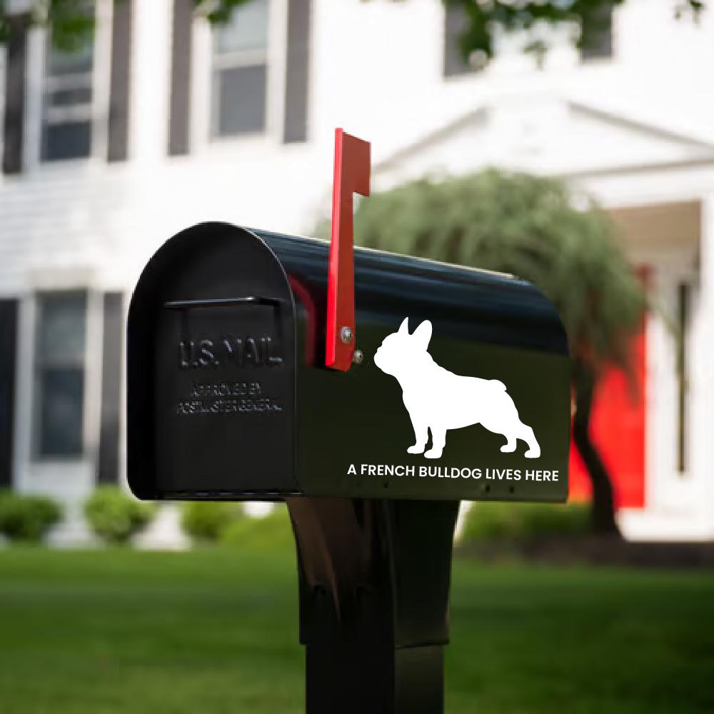 Dog Breed Silhouette Decal – Black or White – Mailbox, Car & Locker Decor