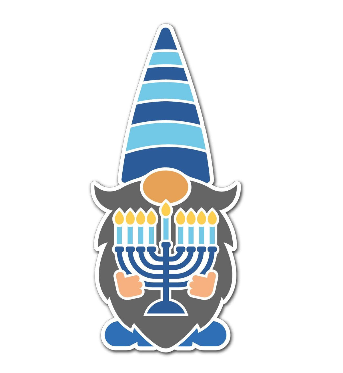 Happy Hanukkah 3-Piece Gnome Magnet Set, Jewish Holiday Decor