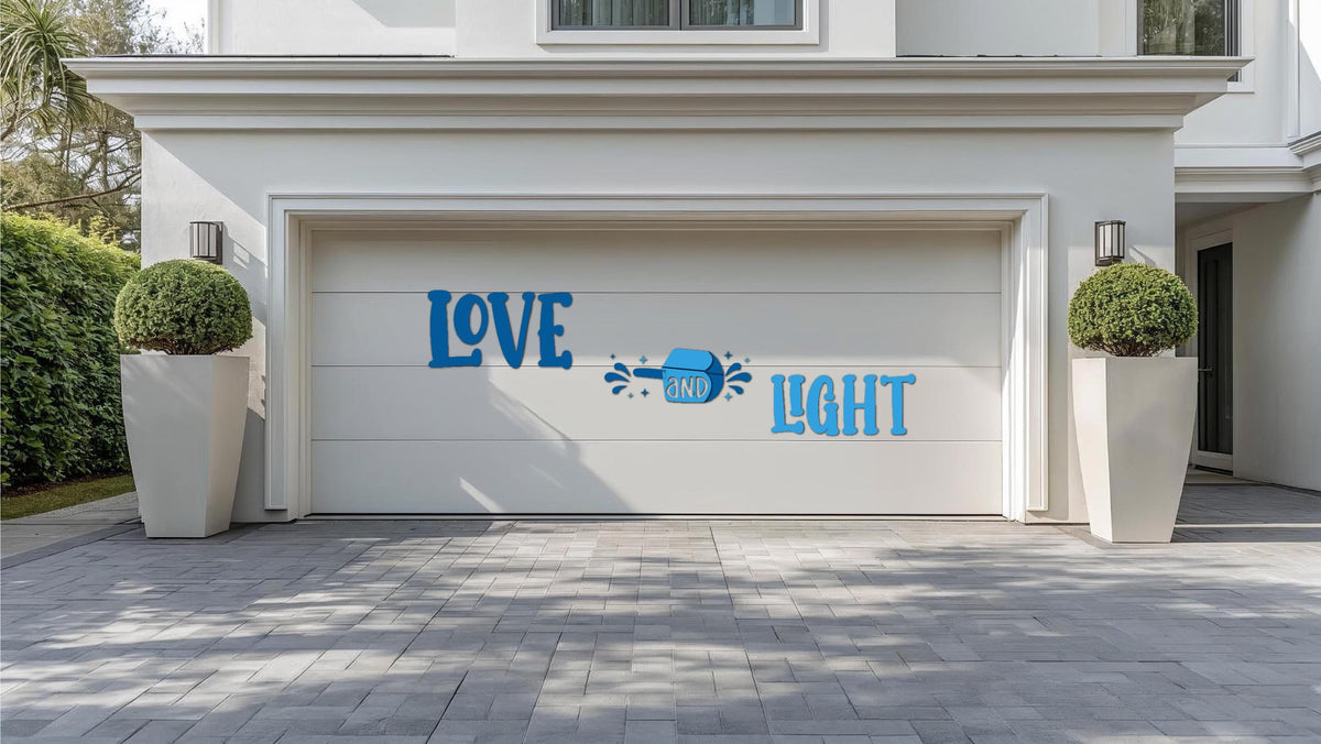 Hanukkah Love and Light Dreidel Garage Door Magnet Sign
