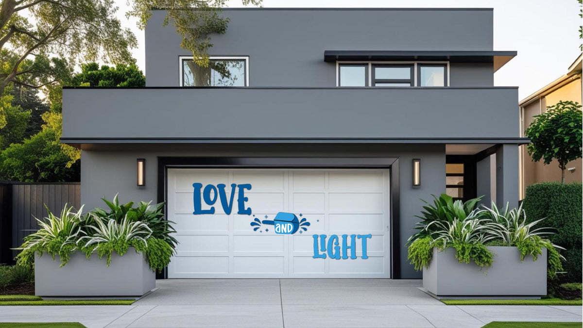 Hanukkah Love and Light Dreidel Garage Door Magnet Sign, Large