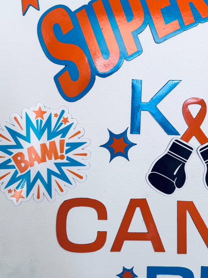 Kicked Cancer's Butt Cruise Door Magnets, Personalized Superhero Name Set