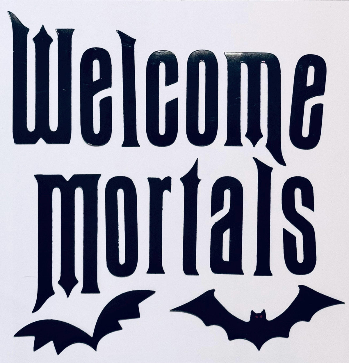 Welcome Foolish Mortals Cruise Door Magnet, Spooky Gothic Halloween Cabin Decor