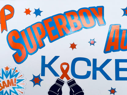 Kicked Cancer's Butt Cruise Door Magnets, Personalized Superhero Name Set