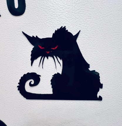 Welcome Foolish Mortals Cruise Door Magnet, Spooky Gothic Halloween Cabin Decor