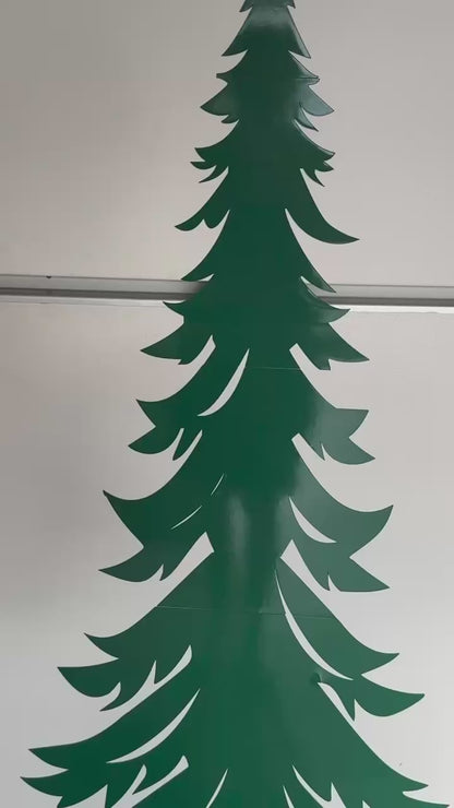 Cruise Ship Cabin door Christmas Tree Decked Out with Ornaments and Candy Canes