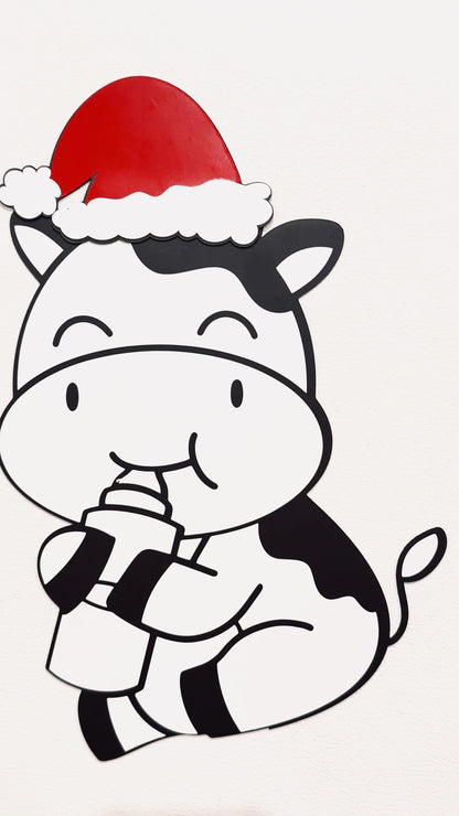 Cows Christmas, Mooey Christmas Cow Magnets – Festive Farm Friends with Personality!