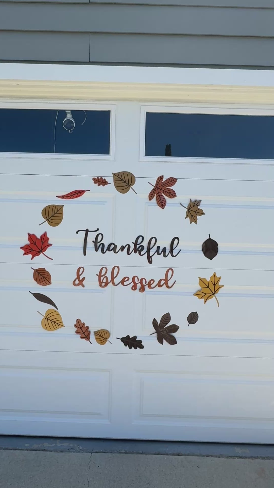 Thankful & Blessed Garage Door Magnet Wreath, product video