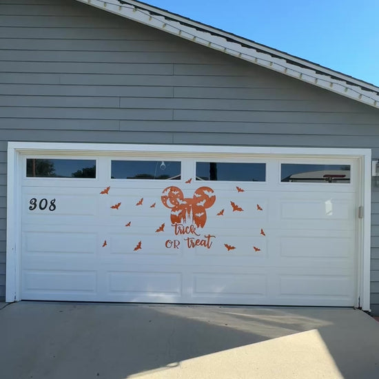 Halloween Garage Door Magnet – Silhouette with Flying Bats & Magic Castle – "Trick or Treat", product video