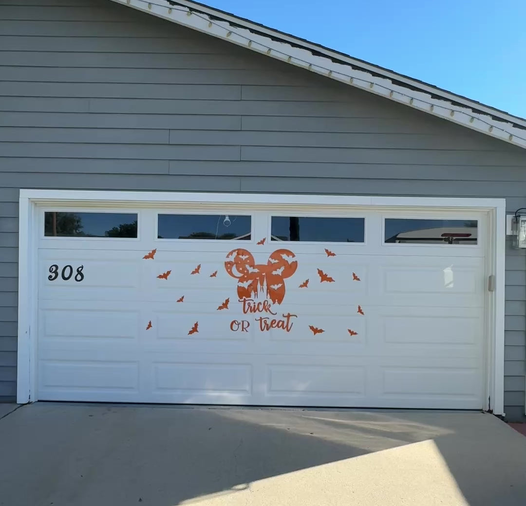 Halloween Garage Door Magnet – Silhouette with Flying Bats & Magic Castle – "Trick or Treat", product video