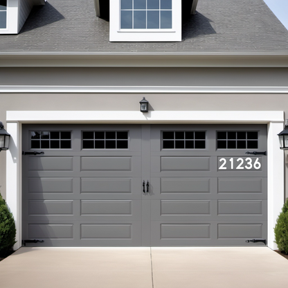 Magnetic (flexible) Numbers - 6 inch tall, for garage, house, office, apartment, hotel, restaurant, bar, cafe, kitchen, Weather Resistant UV Vinyl, Black or White.